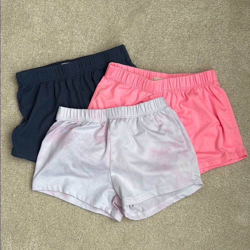 Young hearts girls jersey knit pull on shorts 4T - lot of 3